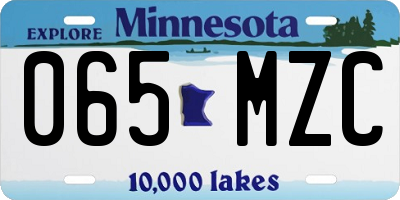 MN license plate 065MZC