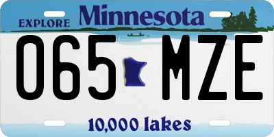 MN license plate 065MZE