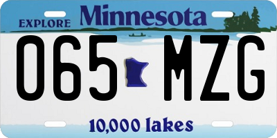 MN license plate 065MZG