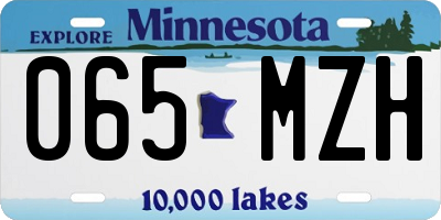 MN license plate 065MZH