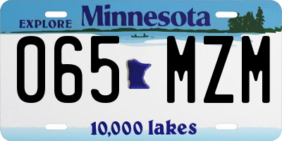 MN license plate 065MZM