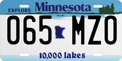 MN license plate 065MZO