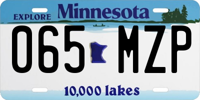 MN license plate 065MZP