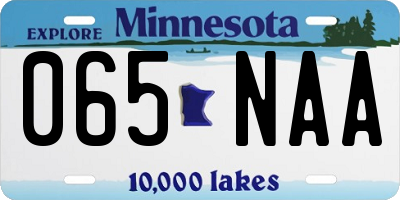 MN license plate 065NAA