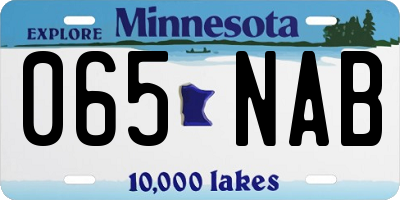 MN license plate 065NAB