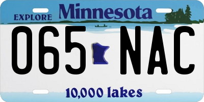 MN license plate 065NAC