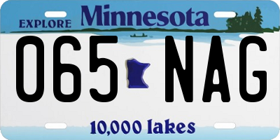 MN license plate 065NAG