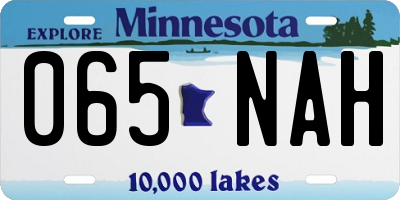 MN license plate 065NAH