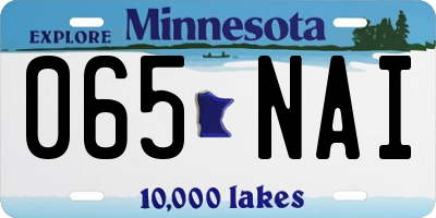 MN license plate 065NAI