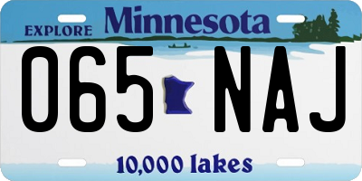 MN license plate 065NAJ