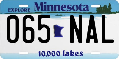 MN license plate 065NAL