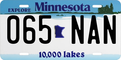 MN license plate 065NAN
