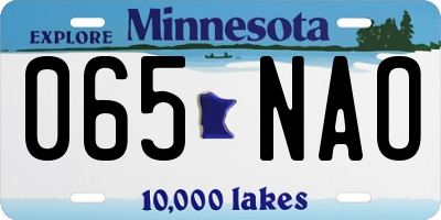 MN license plate 065NAO