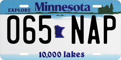 MN license plate 065NAP