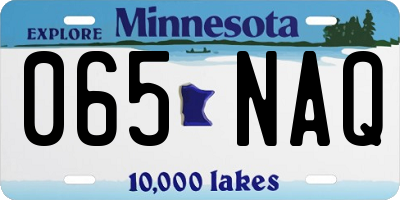 MN license plate 065NAQ
