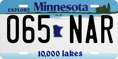 MN license plate 065NAR