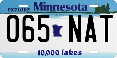 MN license plate 065NAT