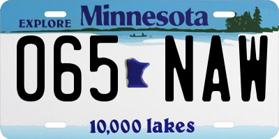MN license plate 065NAW