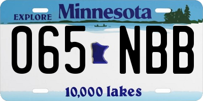 MN license plate 065NBB