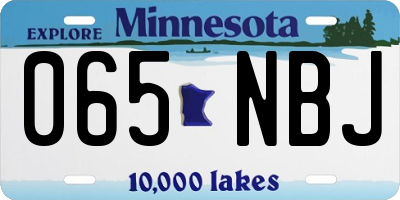 MN license plate 065NBJ