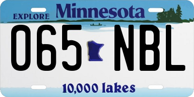 MN license plate 065NBL