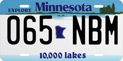 MN license plate 065NBM