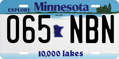 MN license plate 065NBN