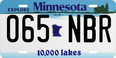 MN license plate 065NBR