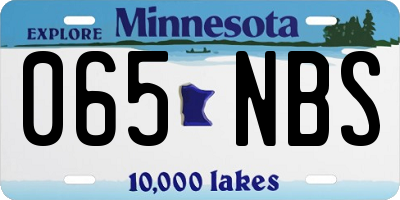 MN license plate 065NBS