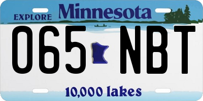 MN license plate 065NBT