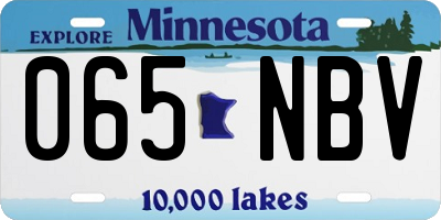 MN license plate 065NBV