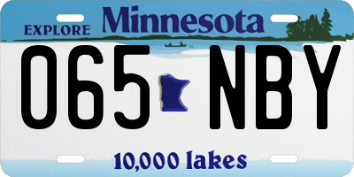 MN license plate 065NBY