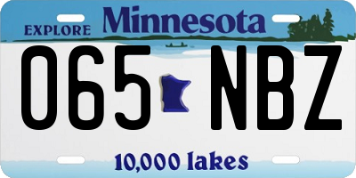 MN license plate 065NBZ