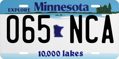 MN license plate 065NCA