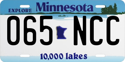 MN license plate 065NCC