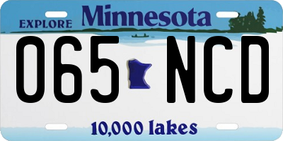 MN license plate 065NCD