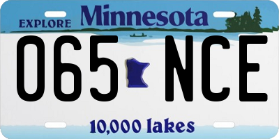 MN license plate 065NCE