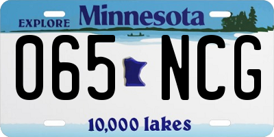 MN license plate 065NCG