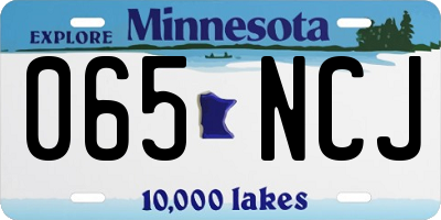 MN license plate 065NCJ