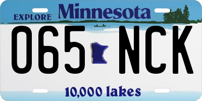 MN license plate 065NCK