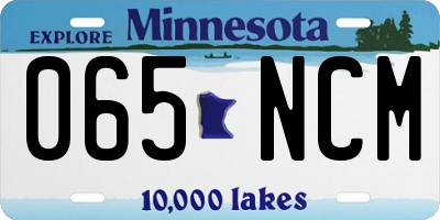 MN license plate 065NCM