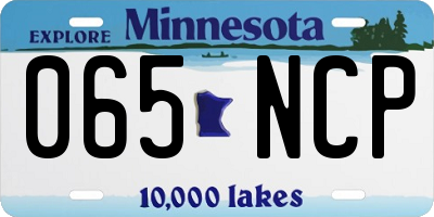 MN license plate 065NCP