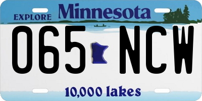 MN license plate 065NCW