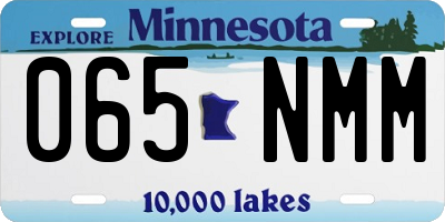 MN license plate 065NMM