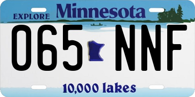MN license plate 065NNF