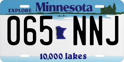 MN license plate 065NNJ