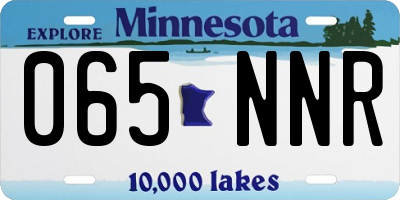 MN license plate 065NNR