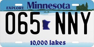 MN license plate 065NNY