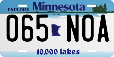 MN license plate 065NOA