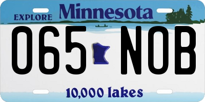 MN license plate 065NOB